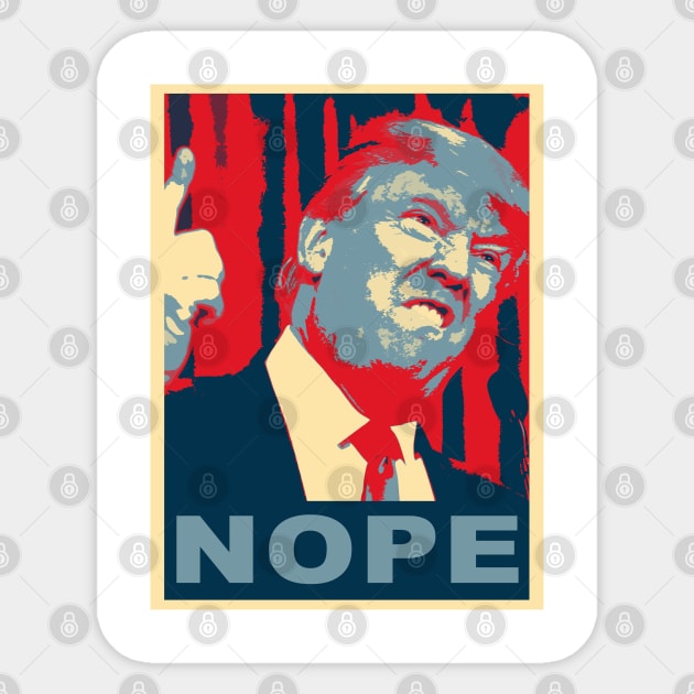 donald trump, obama hope poster Sticker by hottehue